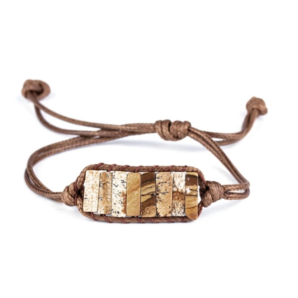 Canyon Warrior - Brown Stone Bracelet-Paparazzi